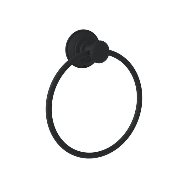 Braston Wall Mounted Bathroom Towel Ring in Matte Black - 583TRMB