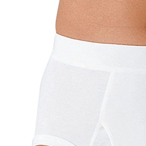 Gunze SV61302 Men's Span Briefs, Soft Underwear, 100% Cotton, Antibacterial and Odor Resistant, Front Opening, Set of 2, white