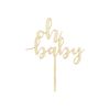 oh baby shower wooden Cake Topper