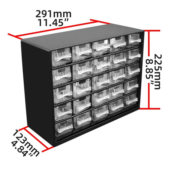 25 Multi-grid Drawer Parts Storage Box Tool Chest Screws Drawer