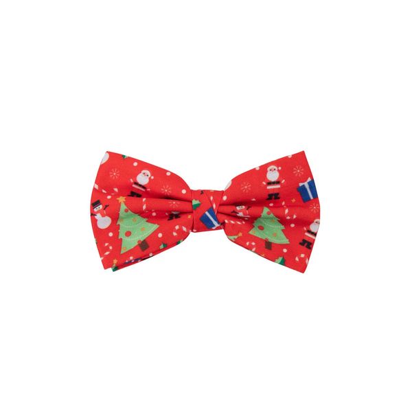 Dobell Mens Red Festive Fun Christmas Bow Tie