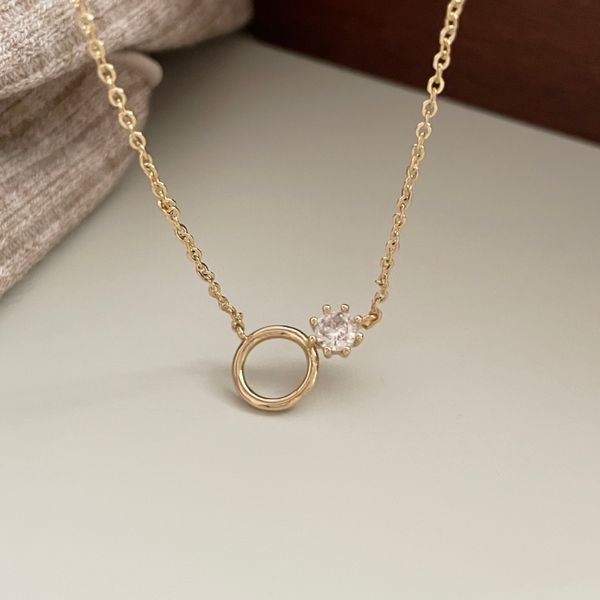 [Free Shipping] Simple Ring Surgical Cubic Choker Necklace