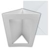 A6 White Rounded Oblong Aperture Card Blanks & Envelopes (5 Pack)