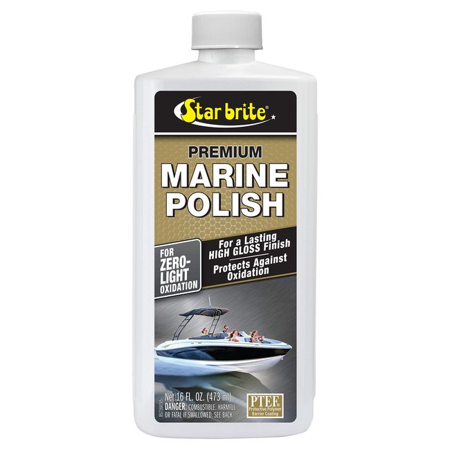 STAR BRITE Premium Marine Polish - Seals & Protects Gel Coat with a High Gloss Finish - 16 OZ (085716PW)