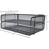 Storageaid OM214NFBA 2 Tier Stackable Letter Tray Desk Organizer, Black