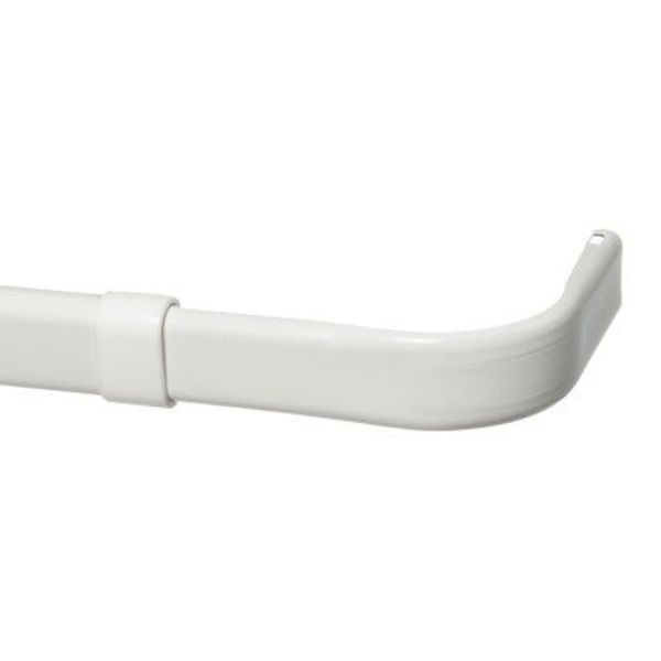 White 18" to 28" Adjustable Curtain/Drapery Rod Single
