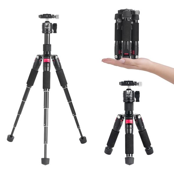 CAVIX Compact Desktop Mini Tripod with 360 Panoramic Ball Head with 1/4” Quick Release Plate for DSLR Camera Video Camcorder