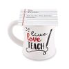 Mud Pie Coffee Mug, One Size, White/Black/Red