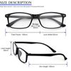 KoKoBin 6 Pack reading glasses Ultralight rectangular Glasses for men women Computer Reader (6 Pack Black, 2, Dioptres)