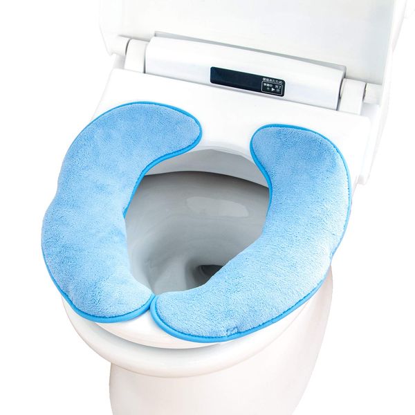 OKA Toilet Seat Cushion, Angel Toilet Seat, Blue (Velcro Combination Type)