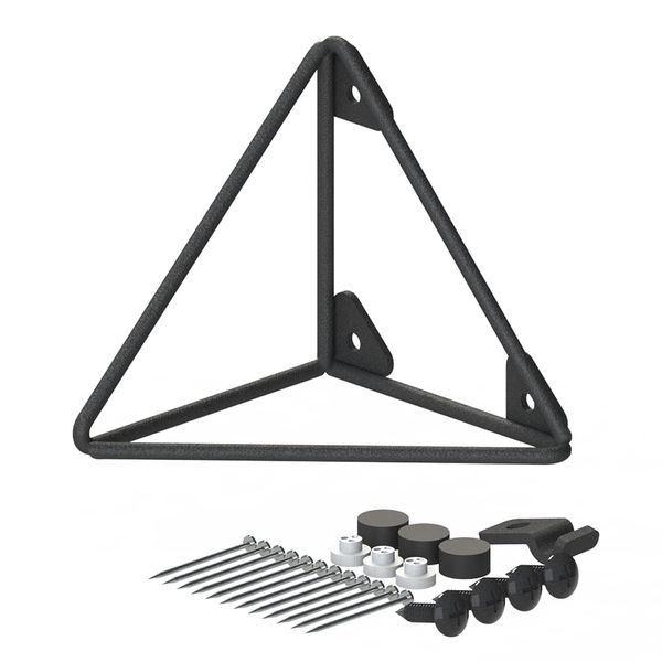 Heian Shindo LABRICO WPK-64 Wall Shelf, Triangle Frame, S, Shelf Bracket, Mounting with Gypsum Board Pins or Screws, Black