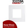 rhinocables Finger Plate Surround for Single Light Switch faceplate or Electrical Plug Socket White Plastic (10)