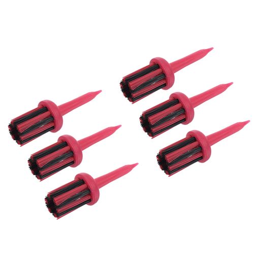 PATIKIL 62mm Golf Tee Brush Top 62mm Unbreakable Plastic Golf Tees Low Friction Resistance for Men and Women Red
