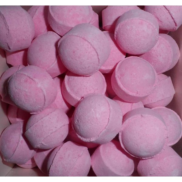 Mini Bath Bombs - 24 Fragrances - (STRAWBERRY / 25 BATH BOMBS)