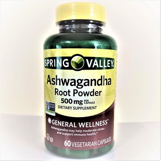 Spring Valley Extra Strength Ashwagandha 500 mg 60 Vegetarian Capsules