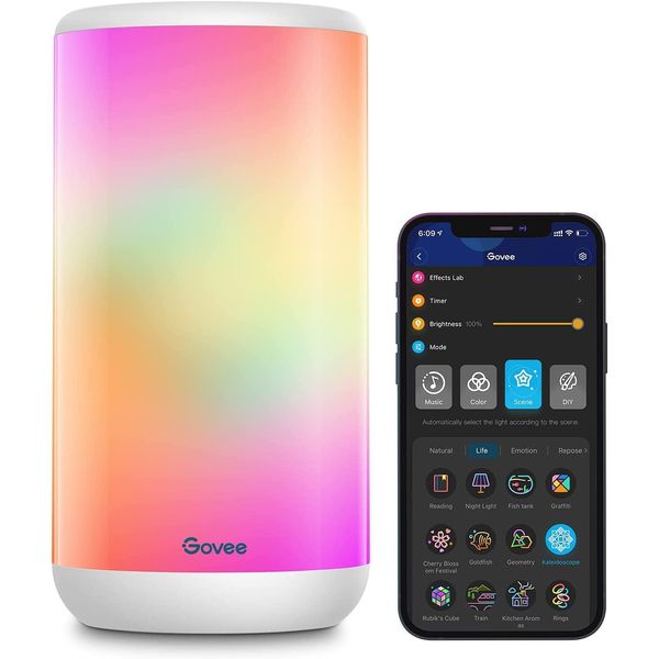 Govee Smart Bedside Table Lamp, RGBIC LED Night Light, App Control Alexa with 43 Scene Modes, Dimmable Nightstand Illumination for Bedroom, Living Room