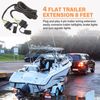 8ft Trailer Extension Wiring Harness 4-Pin Flat Tow Light Wire Connector Plug