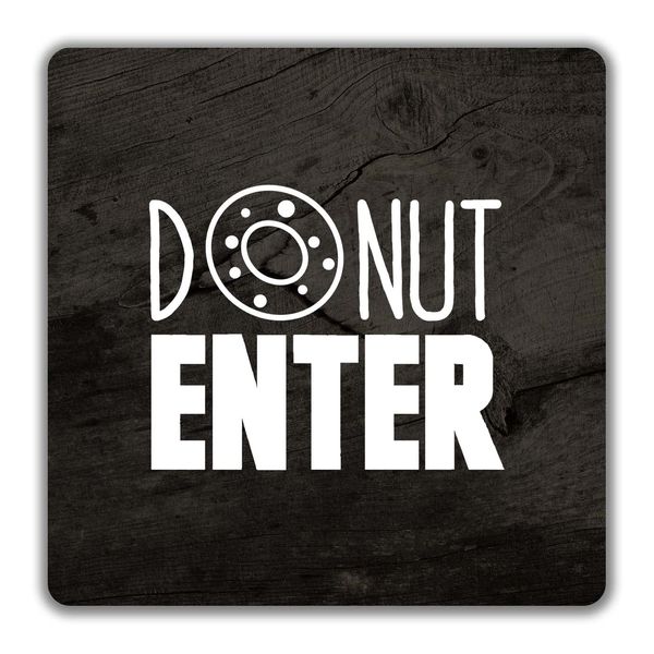 Shopagift Do Nut Enter 2 Pack Coasters - 9cm x 9cm