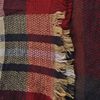 Basic Sense Winter Tartan Check Square Blanket Scarf, Red