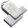 Ohm Electric PCGEAR_USB Memory 64GB Compatible with TypeC & TypeA PC-MC64G-S 01-0064 OHM