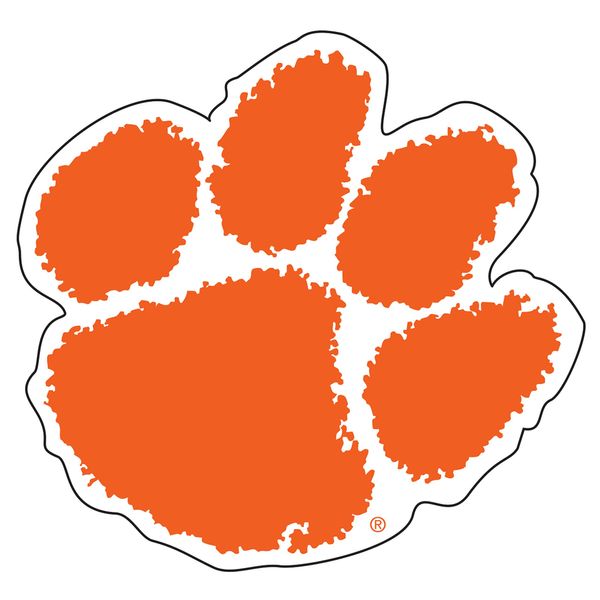 Craftique Clemson Tigers Large Die-cut Vinyl Paw Decal