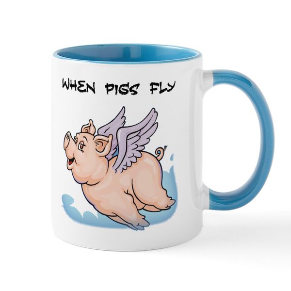 CafePress When Pigs Fly Mugs 11 oz (325 ml) Ceramic Coffee Mug