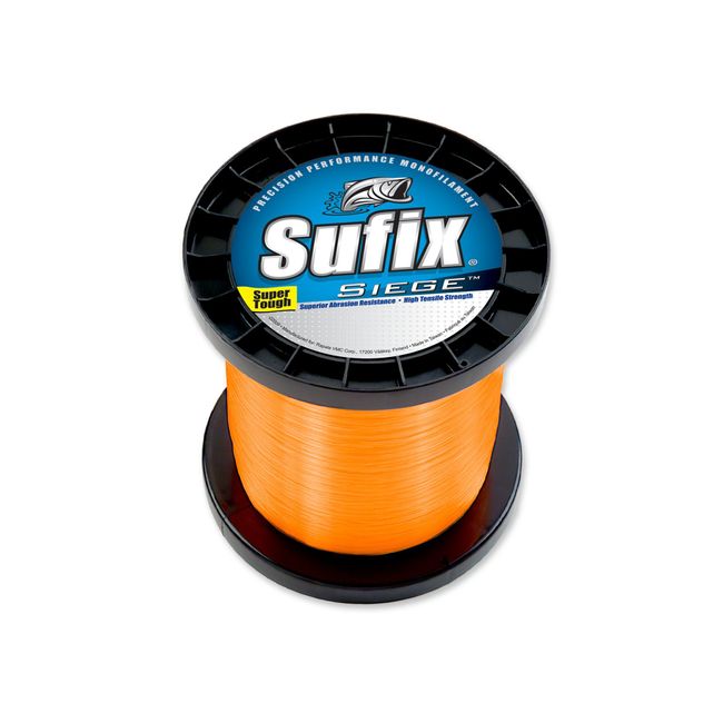 Sufix Siege 3000-Yards Spool Size Fishing Line (Tangerine, 17-Pound)