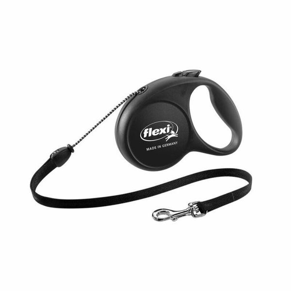 Flexi FU20C5.266.S Nylon Black Medium Retractable Dog Leash 16 L ft.