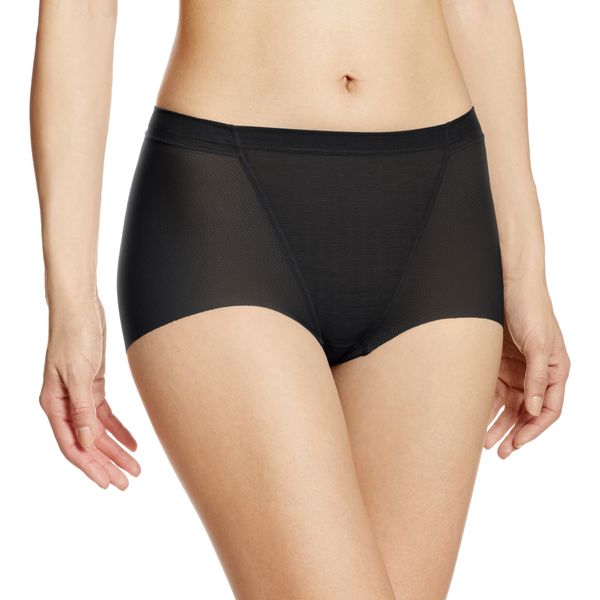 Lucian Women's Shorts, Short Length, Mesh, Shapewear Girdle, Tummy Control Pants, Black