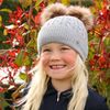 HY Equestrian Childrens Morzine Bobble Hat One Size Blush