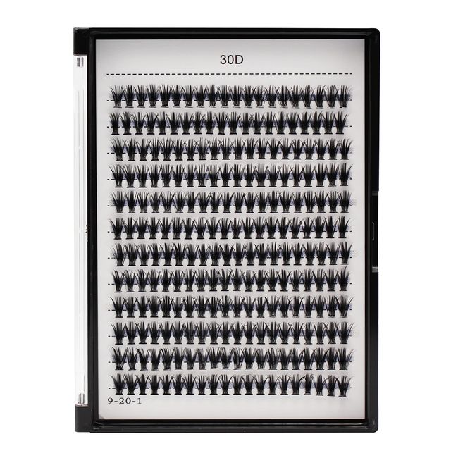 Bodermincer 240pcs 30D D Curl Lashes Clusters (30D-12mm)