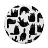 Cute Black Cat Kitty Funny Cat Lover White PopSockets Adhesive PopGrip