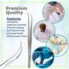High Precision Lab Forceps Fine Serrated Tweezers Curved Pointed Tips - 12"