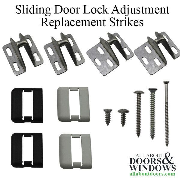 Pella Door Lock and Keeper Replacement Strike Kit For Sliding Doors