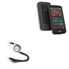 BoxWave Cable Compatible with Foundation Passport Prime - AllCharge miniSync, Retractable, Portable USB Cable - Jet Black