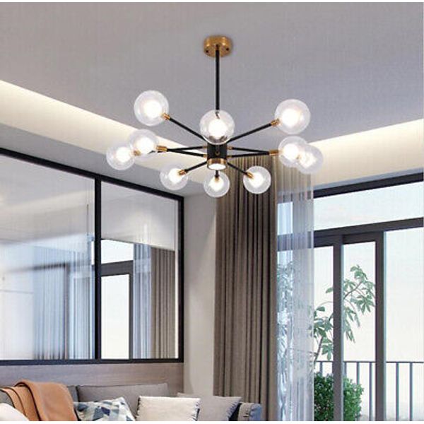 10-Light Modern Glass Molecular Chandelier Ceiling Lamp Pendant Light Fixture