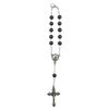 One Decade Auto Rosary for Rear View Mirror (Hematite)