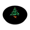 Dinosaur Christmas Tree with XMAS Lights PopSockets mit austauschbarem PopGrip