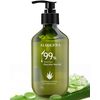 Aloderma 99% Organic Aloe Vera Gel for Skin Made within 12 Hours of Harvest, Organic Aloe Vera Gel for Sunburn Relief, Natural, Soothing Hydrating Aloe Vera for Scalp, Hair & Face, Lightweight Gel