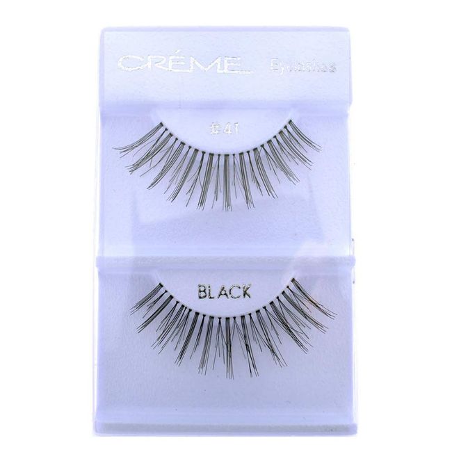 12 Pairs Crème 100% Human Hair Natural False Eyelash Extensions #41