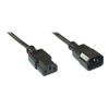 2x InLine® Kaltgeräteverlängerung, C13 auf C14, 3m schwarz