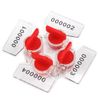 100pcs Plastic Twist Tight Roto Security Meter Seals with 100m Stainless Wire (Red, 100pcs)