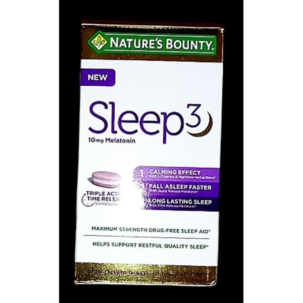Nature's Bounty Sleep3 10mg Melatonin 120 Tablets Exp 10/2025