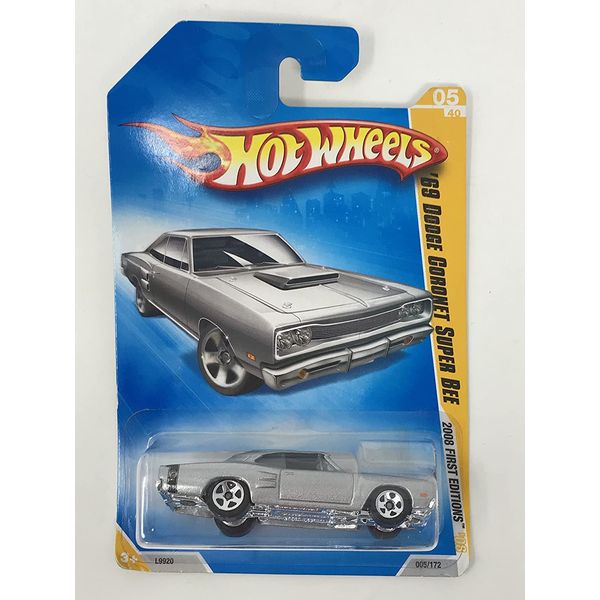 Hot Wheels 2008 First Editions '69 Dodge Coronet Super Bee Silver