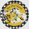 Bee Our Guest Spring Summer Welcome Wreath Handmade Deco Mesh