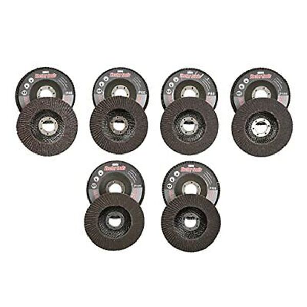 12 Assorted GRIT 4 1/2" ANGLE GRINDER SANDING FLAP DISC 40/60/80/100/120/180