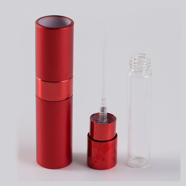 Perfume Travel Bottle 30/50/100ML Cylindrical Glass for Liquid Cosmetic  Portable Mini Empty Press Refillable Spray Bottle 1PC