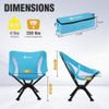 VILLEY 2-Pack Portable Folding Camping Chair No Assembly Quick Setup 330LBS Load