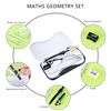 10PCS Maths Set, Geometry Compass Set, School Student Stationery Set Including Compasses Protractor Ruler Set Square Eraser Pencil Sharpener Replacement Pencil