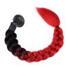 A ABSOPRO Helmet Decor Pigtail Gradient Braid with Suction Cup